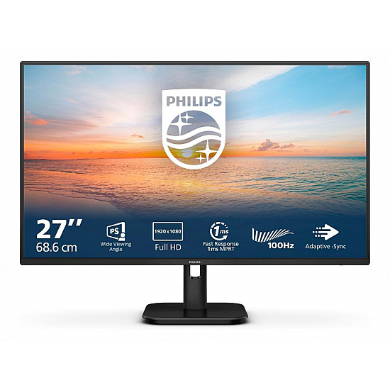 PHILIPS monitor 27E1N1100A, 00 27" , IPS, 1920x1080, 100Hz, 1ms MPRT, VGA,HDMI, VESA, crna